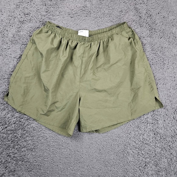 Soffe Mens L PT Olive Green Running Athletic Gym Training Shorts - Picture 1 of 8